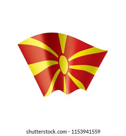 Macedonia flag, vector illustration on a white background