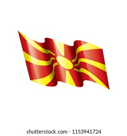 Macedonia flag, vector illustration on a white background