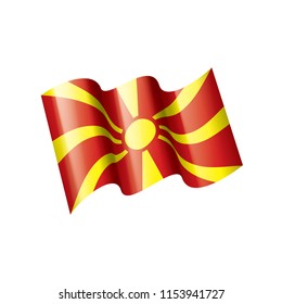 Macedonia flag, vector illustration on a white background