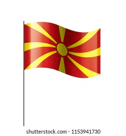 Macedonia flag, vector illustration on a white background