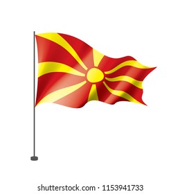 Macedonia flag, vector illustration on a white background