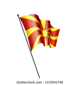 Macedonia flag, vector illustration on a white background