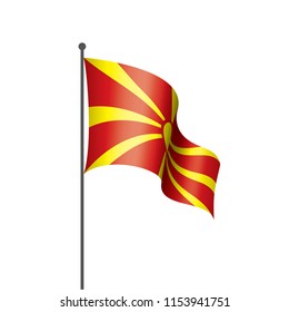 Macedonia flag, vector illustration on a white background