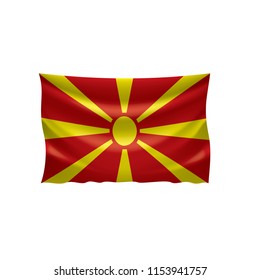 Macedonia flag, vector illustration on a white background