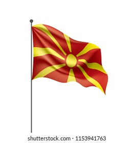 Macedonia flag, vector illustration on a white background