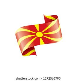 Macedonia flag, vector illustration on a white background