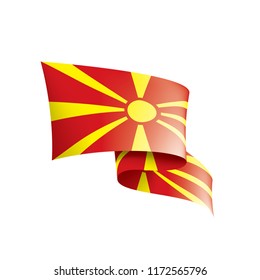 Macedonia flag, vector illustration on a white background