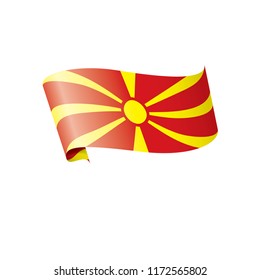 Macedonia flag, vector illustration on a white background