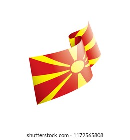 Macedonia flag, vector illustration on a white background