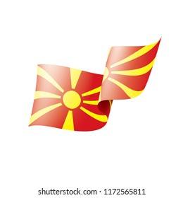 Macedonia flag, vector illustration on a white background