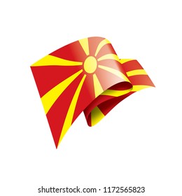 Macedonia flag, vector illustration on a white background
