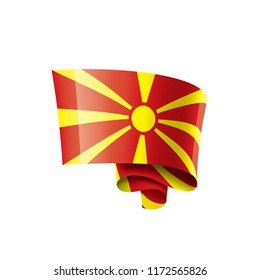 Macedonia flag, vector illustration on a white background