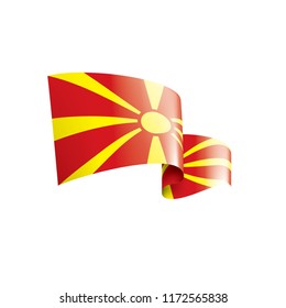 Macedonia flag, vector illustration on a white background