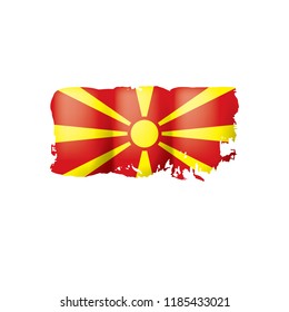 Macedonia flag, vector illustration on a white background.