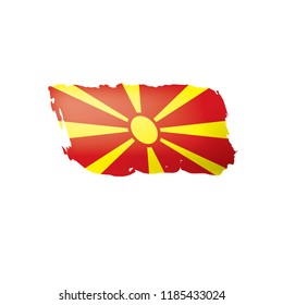 Macedonia flag, vector illustration on a white background.
