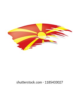 Macedonia flag, vector illustration on a white background.