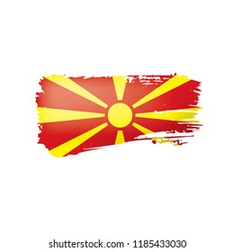 Macedonia flag, vector illustration on a white background.