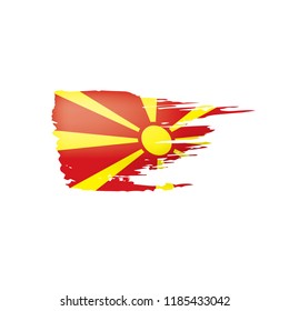 Macedonia flag, vector illustration on a white background.