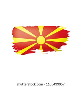 Macedonia flag, vector illustration on a white background.