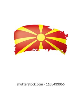 Macedonia flag, vector illustration on a white background.