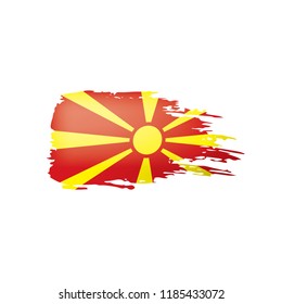 Macedonia flag, vector illustration on a white background.