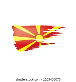 Macedonia flag, vector illustration on a white background.