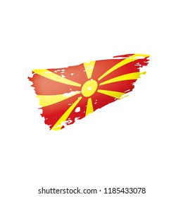 Macedonia flag, vector illustration on a white background.