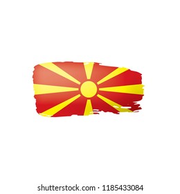 Macedonia flag, vector illustration on a white background.