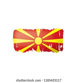 Macedonia flag, vector illustration on a white background.