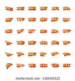 Macedonia flag, vector illustration on a white background.