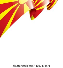 Macedonia flag, vector illustration on a white background