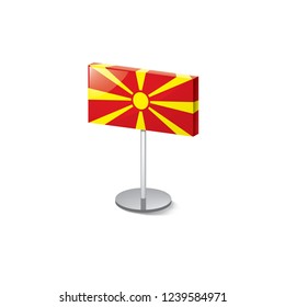 Macedonia flag, vector illustration on a white background