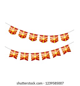 Macedonia flag, vector illustration on a white background