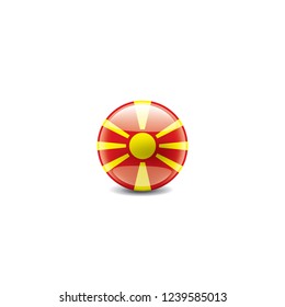 Macedonia flag, vector illustration on a white background