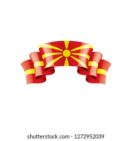 Macedonia flag, vector illustration on a white background