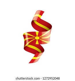 Macedonia flag, vector illustration on a white background