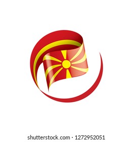 Macedonia flag, vector illustration on a white background