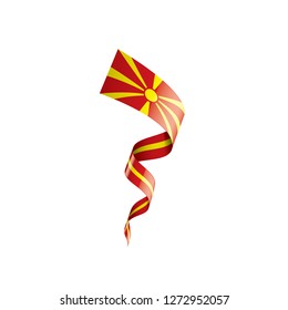 Macedonia flag, vector illustration on a white background