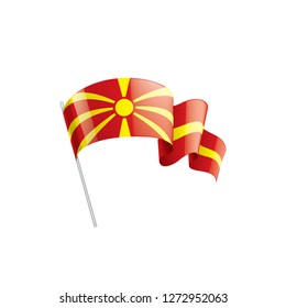 Macedonia flag, vector illustration on a white background