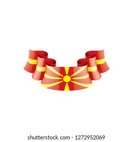 Macedonia flag, vector illustration on a white background