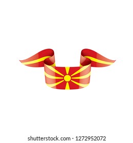 Macedonia flag, vector illustration on a white background