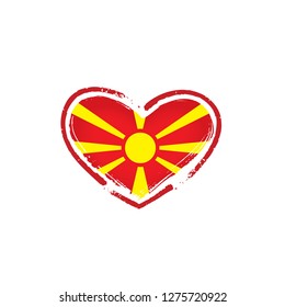 Macedonia flag, vector illustration on a white background