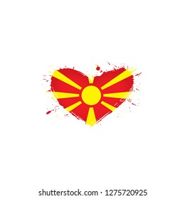 Macedonia flag, vector illustration on a white background
