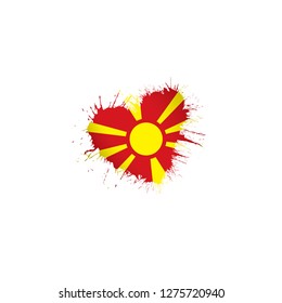 Macedonia flag, vector illustration on a white background