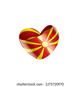 Macedonia flag, vector illustration on a white background