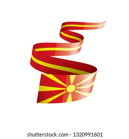 Macedonia flag, vector illustration on a white background