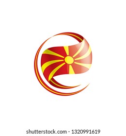 Macedonia flag, vector illustration on a white background