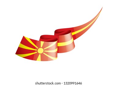 Macedonia flag, vector illustration on a white background