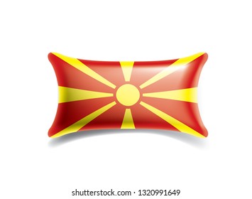 Macedonia flag, vector illustration on a white background