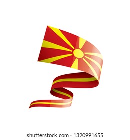 Macedonia flag, vector illustration on a white background